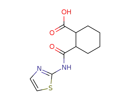 Molecular Structure of 19692-01-4 (2-(1,3-thiazol-2-ylcarbamoyl)cyclohexanecarboxylic acid)