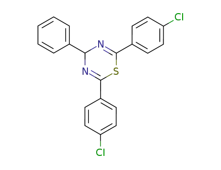 Molecular Structure of 56472-13-0 (4H-1,3,5-Thiadiazine, 2,6-bis(4-chlorophenyl)-4-phenyl-)