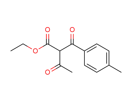 Molecular Structure of 13892-49-4 (2-(4-methyl-benzoyl)-3-oxo-butyric acid ethyl ester)