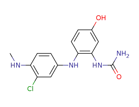 Molecular Structure of 57839-14-2 ([2-(3-Chloro-4-methylamino-phenylamino)-5-hydroxy-phenyl]-urea)