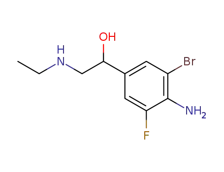 Molecular Structure of 97776-45-9 (Benzenemethanol, 4-amino-3-bromo-a-[(ethylamino)methyl]-5-fluoro-)