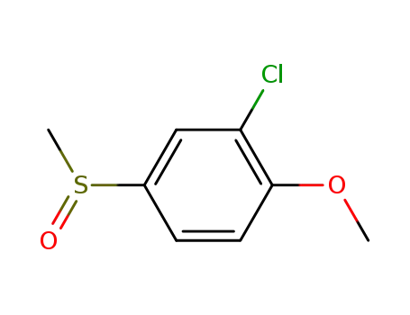 Molecular Structure of 38452-18-5 (Benzene, 2-chloro-1-methoxy-4-(methylsulfinyl)-)