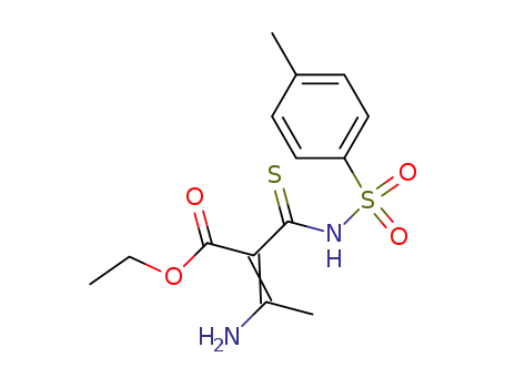 2-(1-amino-ethylidene)-<i>N</i>-(toluene-4-sulfonyl)-3-thio-malonamic acid ethyl ester