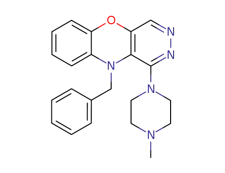 10-ベンジル-1-(4-メチル-1-ピペラジニル)-7-ニトロ-10H-ピリダジノ[4,5-b][1,4]ベンゾオキサジン