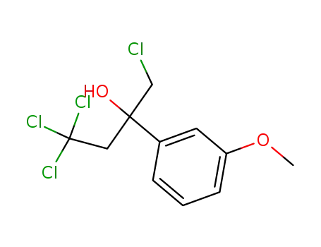 Molecular Structure of 60276-74-6 (Benzenemethanol, a-(chloromethyl)-3-methoxy-a-(2,2,2-trichloroethyl)-)