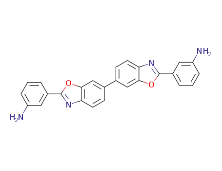 Molecular Structure of 17201-26-2 (Benzenamine, 3,3'-[6,6'-bibenzoxazole]-2,2'-diylbis-)