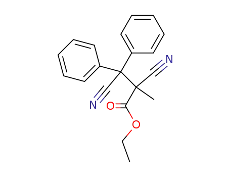 (+/-)-2,3-Dicyan-2-methyl-3,3-diphenyl-propionsaeure-aethylester