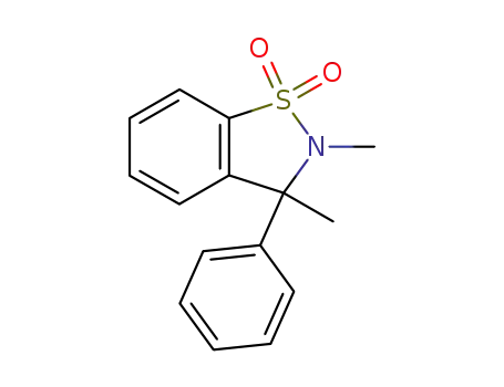 Molecular Structure of 15448-90-5 (2,3-dimethyl-3-phenyl-2,3-dihydro-1,2-benzothiazole 1,1-dioxide)