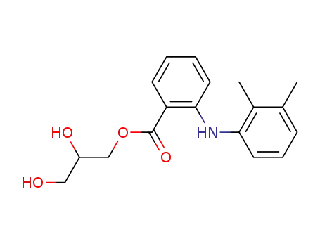 Molecular Structure of 10457-97-3 (Benzoic acid, 2-[(2,3-dimethylphenyl)amino]-, 2,3-dihydroxypropyl ester)