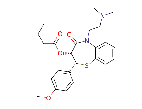 3-methyl-butyric acid 5-(2-dimethylamino-ethyl)-2<i>c</i>-(4-methoxy-phenyl)-4-oxo-2,3,4,5-tetrahydro-benzo[<i>b</i>][1,4]thiazepin-3<i>r</i>-yl ester