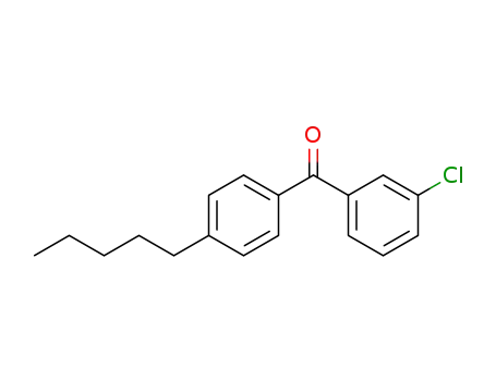 Molecular Structure of 64358-14-1 (3-CHLORO-4'-N-PENTYLBENZOPHENONE)
