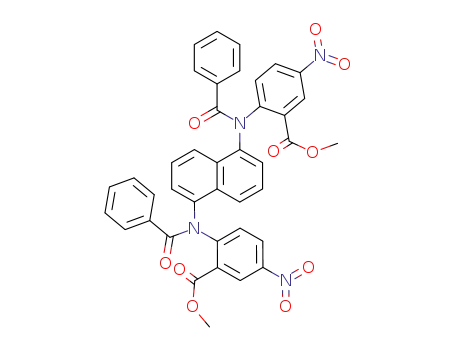 N,N'-Bis-<4-nitro-2-methoxycarbonyl-phenyl>-N,N'-dibenzoyl-naphthylendiamin-(1,5)