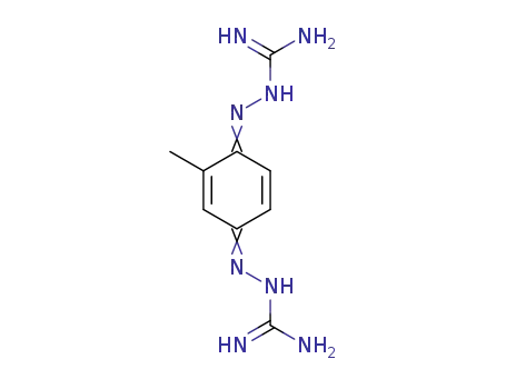 Molecular Structure of 23140-10-5 ((E)-2-{4-[2-(diaminomethylidene)hydrazinyl]-3-methylphenyl}diazenecarboximidamide)