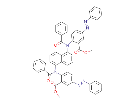 N,N'-Bis-(4-benzolazo-2-methoxycarbonylphenyl)-N,N'-dibenzoyl-naphthylendiamin-(1,5)