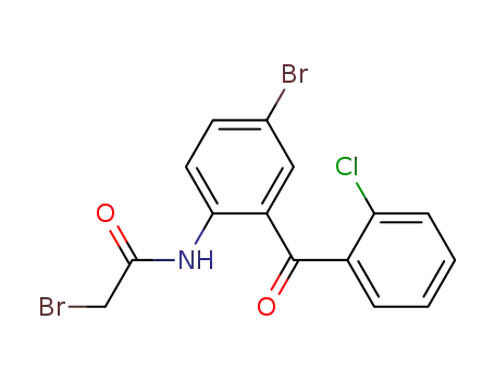 Molecular Structure of 32711-85-6 (5-bromo-2-(2-bromo-acetylamino)-2'-chloro-benzophenone)