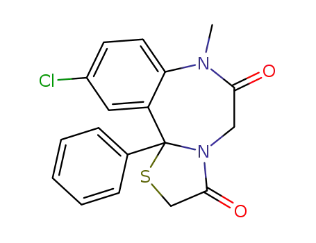 10-chloro-7,11b-dihydro-7-methyl-11b-phenyl-thiazolo<3,2-d><1,4>benzodiazepine-3,6(2H,5H)-dione