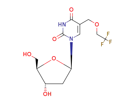 Molecular Structure of 69974-98-7 (Thymidine, a-(2,2,2-trifluoroethoxy)-)