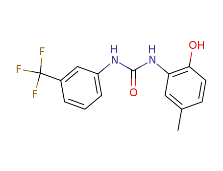Molecular Structure of 25761-50-6 (1-(2-Hydroxy-5-methyl-phenyl)-3-(3-trifluoromethyl-phenyl)-urea)