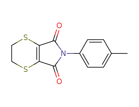 Molecular Structure of 24519-32-2 (5H-1,4-Dithiino[2,3-c]pyrrole-5,7(6H)-dione,
2,3-dihydro-6-(4-methylphenyl)-)