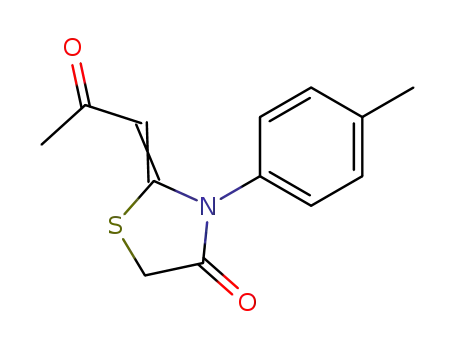 2-(2-oxo-propylidene)-3-<i>p</i>-tolyl-thiazolidin-4-one