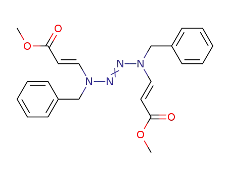 Molecular Structure of 58364-87-7 (methyl 3-[benzyl-(benzyl-(2-methoxycarbonylethenyl)amino)diazenyl-amino]prop-2-enoate)