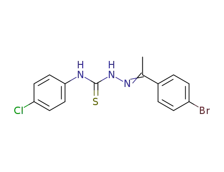 Molecular Structure of 40970-99-8 (1-(4-bromo-phenyl)-ethanone 4-(4-chloro-phenyl)-thiosemicarbazone)