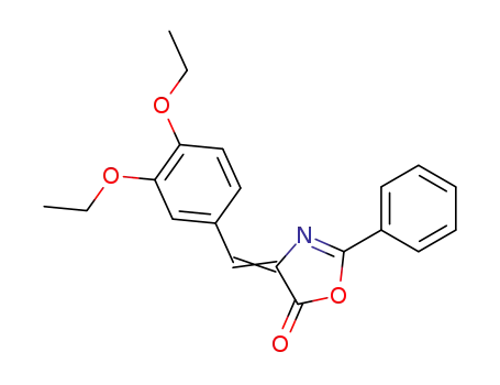 Molecular Structure of 88828-04-0 (4-(3,4-diethoxybenzylidene)-2-phenyl-1,3-oxazol-5(4H)-one)