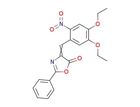 Molecular Structure of 910-71-4 (4-(4,5-diethoxy-2-nitrobenzylidene)-2-phenyl-1,3-oxazol-5(4H)-one)
