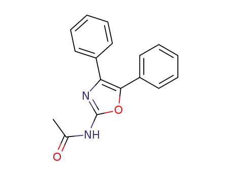 Molecular Structure of 35629-39-1 (N-(4,5-diphenyl-1,3-oxazol-2-yl)acetamide)