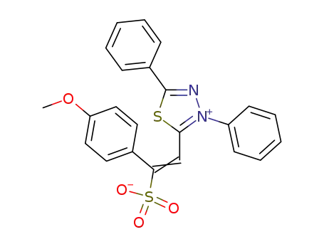 2-[2-(4-methoxy-phenyl)-2-sulfo-vinyl]-3,5-diphenyl-[1,3,4]thiadiazolium betaine