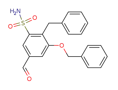 2-Benzyl-3-(benzyloxy)-5-formylbenzene-1-sulfonamide