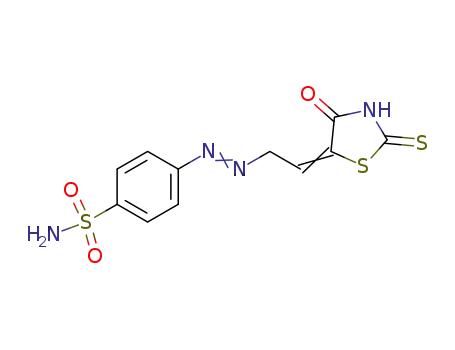 4-{[2-(4-oxo-2-thioxo-thiazolidin-5-ylidene)-ethylidene]-hydrazino}-benzenesulfonamide