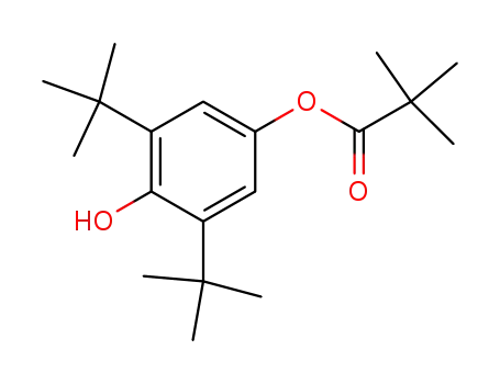 Molecular Structure of 64013-13-4 (Propanoic acid, 2,2-dimethyl-,
3,5-bis(1,1-dimethylethyl)-4-hydroxyphenyl ester)