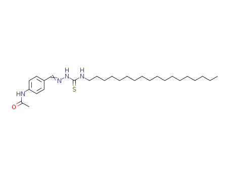 Acetamide,N-[4-[[2-[(octadecylamino)thioxomethyl]hydrazinylidene]methyl]phenyl]- cas  7148-66-5