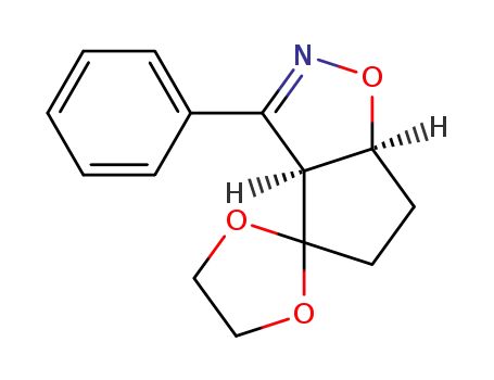 3-phenyl-(3a<i>r</i>,6a<i>c</i>)-3a,5,6,6a-tetrahydro-spiro[cyclopenta[<i>d</i>]isoxazole-4,2'-[1,3]dioxolane]