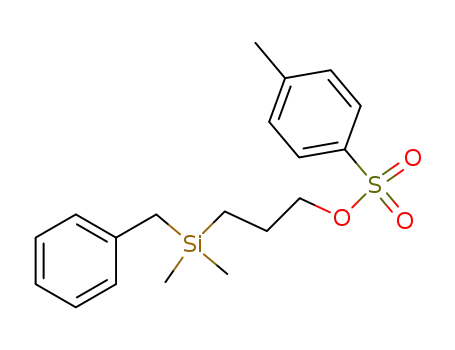 Molecular Structure of 61676-47-9 (1-Propanol, 3-[dimethyl(phenylmethyl)silyl]-, 4-methylbenzenesulfonate)