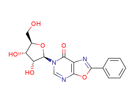 Oxazolo[5,4-d]pyrimidin-7(6H)-one, 2-phenyl-6-b-D-ribofuranosyl- cas  53641-68-2