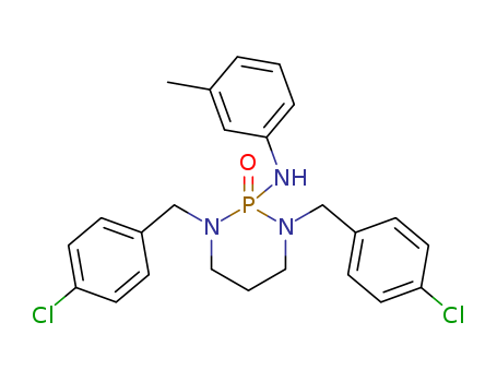 1,3,2-Diazaphosphorin-2(1H)-amine,1,3-bis[(4-chlorophenyl)methyl]tetrahydro-N-(3-methylphenyl)-, 2-oxide cas  1059-44-5