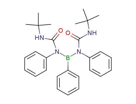 C<sub>6</sub>H<sub>5</sub>B{NC<sub>6</sub>H<sub>5</sub>CONH-t-C<sub>4</sub>H<sub>9</sub>}2