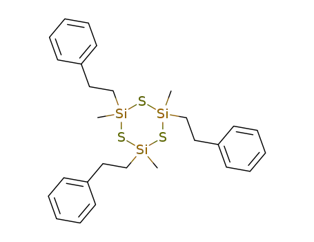 Molecular Structure of 27329-83-5 (2,4,6-Trimethyl-2,4,6-triphenethyl-[1,3,5,2,4,6]trithiatrisilinane)