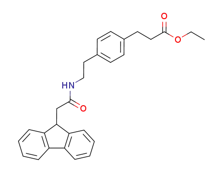 Molecular Structure of 65779-25-1 (3-{4-[2-(2-9H-Fluoren-9-yl-acetylamino)-ethyl]-phenyl}-propionic acid ethyl ester)