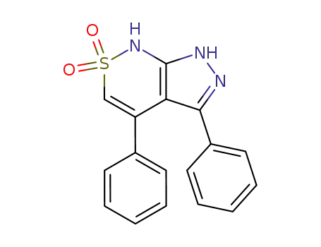 Molecular Structure of 60419-87-6 (4,5-diphenyl-1,6<sup>(7)</sup>-dihydro-pyrazolo[3,4-<i>c</i>][1,2]thiazine 2,2-dioxide)