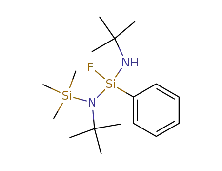 Molecular Structure of 58816-87-8 (Silanediamine,
N,N'-bis(1,1-dimethylethyl)-1-fluoro-1-phenyl-N-(trimethylsilyl)-)