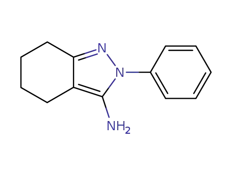 Molecular Structure of 18101-35-4 (2H-Indazol-3-amine, 4,5,6,7-tetrahydro-2-phenyl-)