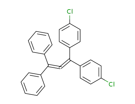 Molecular Structure of 39479-30-6 (Benzene,1,1'-(3,3-diphenyl-1,2-propadienylidene)bis[4-chloro-)