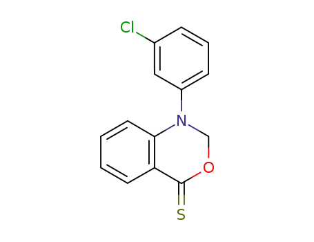 Molecular Structure of 16075-02-8 (1-(3-chloro-phenyl)-1,2-dihydro-benzo[<i>d</i>][1,3]oxazine-4-thione)
