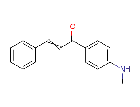 Molecular Structure of 72344-15-1 (2-Propen-1-one, 1-[4-(methylamino)phenyl]-3-phenyl-)