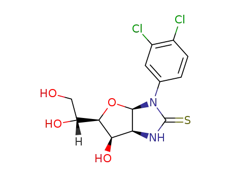 (3a<i>R</i>)-3-(3,4-dichloro-phenyl)-5<i>t</i>-((<i>R</i>)-1,2-dihydroxy-ethyl)-6<i>t</i>-hydroxy-(3a<i>r</i>,6a<i>c</i>)-hexahydro-furo[2,3-<i>d</i>]imidazole-2-thione
