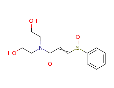 Molecular Structure of 63068-35-9 (2-Propenamide, N,N-bis(2-hydroxyethyl)-3-(phenylsulfinyl)-)