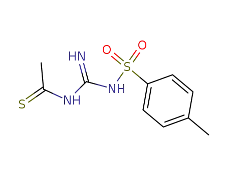 Molecular Structure of 57053-63-1 (<i>N</i>-(toluene-4-sulfonylcarbamimidoyl)-thioacetamide)